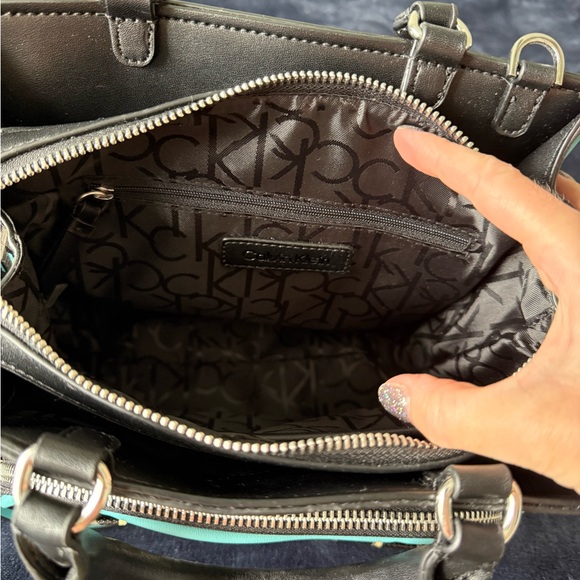 Calvin Klein Blue and Black Tote Bag with Monogram Design - Picture 5 of 8